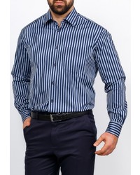 Мужская синяя рубашка с длинным рукавом от GREG