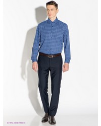 Мужская синяя рубашка с длинным рукавом от Greg Horman