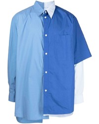 Мужская синяя рубашка с длинным рукавом от Hed Mayner