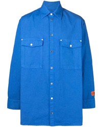 Мужская синяя рубашка с длинным рукавом от Heron Preston