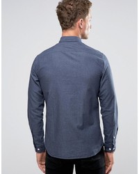 Мужская синяя рубашка с длинным рукавом от Selected