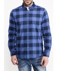 Мужская синяя рубашка с длинным рукавом от Lacoste