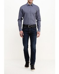 Мужская синяя рубашка с длинным рукавом от Lacoste