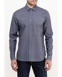 Мужская синяя рубашка с длинным рукавом от Lacoste