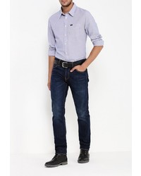 Мужская синяя рубашка с длинным рукавом от Lee