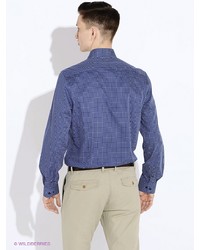 Мужская синяя рубашка с длинным рукавом от LERROS