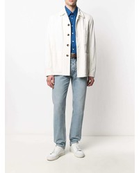 Мужская синяя рубашка с длинным рукавом от Billionaire