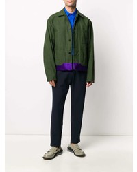 Мужская синяя рубашка с длинным рукавом от Haider Ackermann