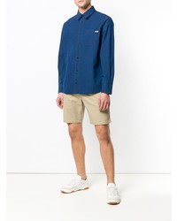 Мужская синяя рубашка с длинным рукавом от A.P.C.