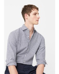 Мужская синяя рубашка с длинным рукавом от Mango Man