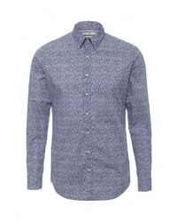 Мужская синяя рубашка с длинным рукавом от Mango Man