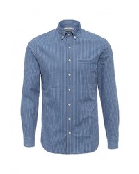 Мужская синяя рубашка с длинным рукавом от Mango Man