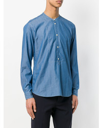 Мужская синяя рубашка с длинным рукавом от Bagutta