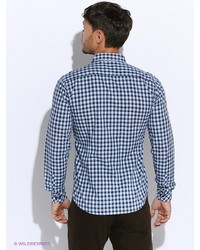 Мужская синяя рубашка с длинным рукавом от Mavango