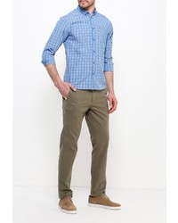 Мужская синяя рубашка с длинным рукавом от Merc