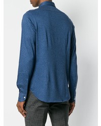 Мужская синяя рубашка с длинным рукавом от Orian