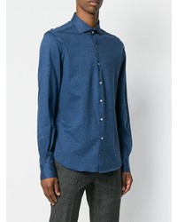Мужская синяя рубашка с длинным рукавом от Orian