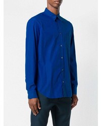 Мужская синяя рубашка с длинным рукавом от Maison Margiela