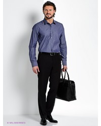 Мужская синяя рубашка с длинным рукавом от MONDIGO