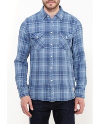 Мужская синяя рубашка с длинным рукавом от Mustang