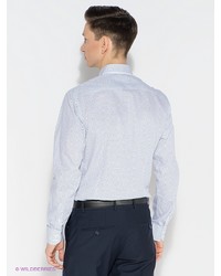 Мужская синяя рубашка с длинным рукавом от Oodji