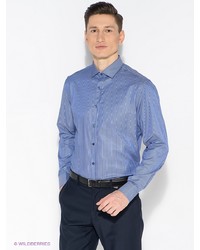 Мужская синяя рубашка с длинным рукавом от Oodji
