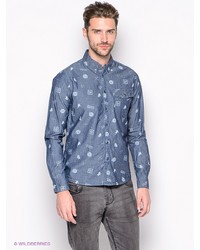 Мужская синяя рубашка с длинным рукавом от Outfitters Nation