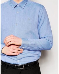 Мужская синяя рубашка с длинным рукавом от Peter Werth