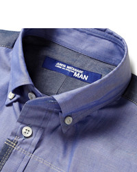 Мужская синяя рубашка с длинным рукавом от Junya Watanabe