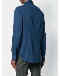 Мужская синяя рубашка с длинным рукавом от Orian