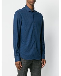 Мужская синяя рубашка с длинным рукавом от Orian