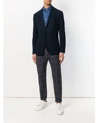 Мужская синяя рубашка с длинным рукавом от Xacus