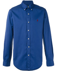 Мужская синяя рубашка с длинным рукавом от Polo Ralph Lauren