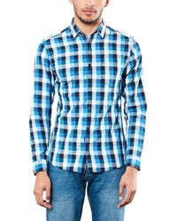 Мужская синяя рубашка с длинным рукавом от Q/S designed by