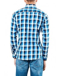 Мужская синяя рубашка с длинным рукавом от Q/S designed by