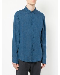 Мужская синяя рубашка с длинным рукавом от Jac+ Jack