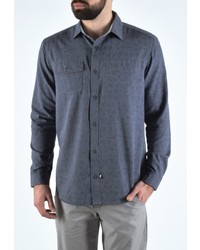 Мужская синяя рубашка с длинным рукавом от RPS