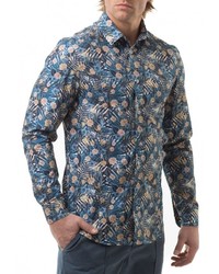 Мужская синяя рубашка с длинным рукавом от RPS