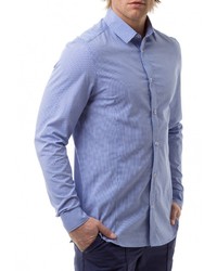 Мужская синяя рубашка с длинным рукавом от RPS