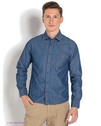 Мужская синяя рубашка с длинным рукавом от Ruck&Maul