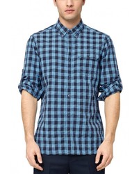 Мужская синяя рубашка с длинным рукавом от s.Oliver