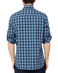 Мужская синяя рубашка с длинным рукавом от s.Oliver