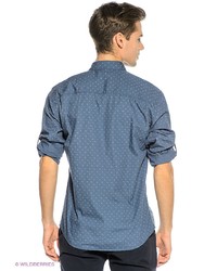 Мужская синяя рубашка с длинным рукавом от s.Oliver