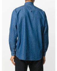 Мужская синяя рубашка с длинным рукавом от Natural Selection