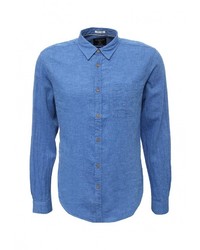 Мужская синяя рубашка с длинным рукавом от SPRINGFIELD