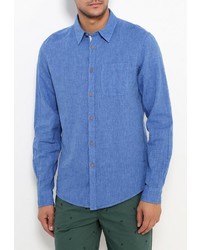 Мужская синяя рубашка с длинным рукавом от SPRINGFIELD