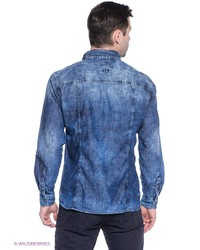 Мужская синяя рубашка с длинным рукавом от Strellson