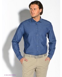 Мужская синяя рубашка с длинным рукавом от Strellson