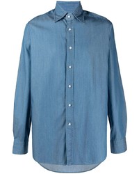 Мужская синяя рубашка с длинным рукавом от Tagliatore