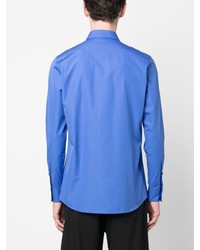 Мужская синяя рубашка с длинным рукавом от Moschino
